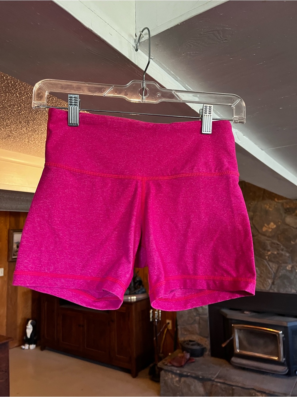 Women’s Tight Fit Athletic Shorts in Bright Pink